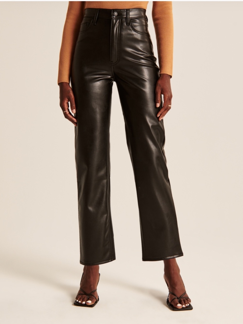 Abercrombie & Fitch Black Vegan Leather Pants